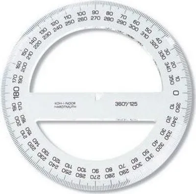Produktbild von KOH Winkelmesser Plast 360° D = 10 cm Transparent
