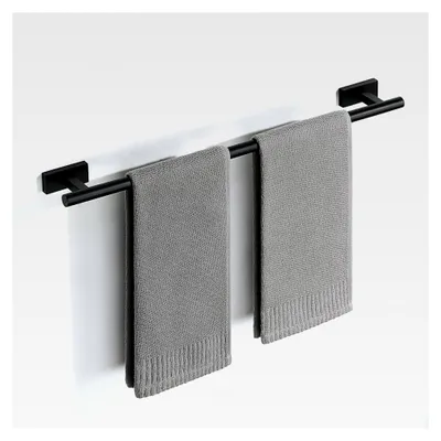 Produktbild von Handtuchhalter Schwarz aus 304 Edelstahl für Wandmontage (60 cm)