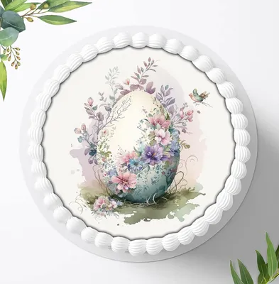 Produktbild von Für die Geburtstags Torte ein Tortenaufleger, Zuckerbild mit dem Motiv: Ostern, Essbares Foto für Torten, Fondant, Ø 20cm, 1355z