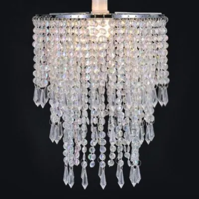Immagine prodotto di Lampadario in cristallo Lampadari decorativi per il soggiorno, lampada in cristallo per la sala da pranzo, cristallina e scintillante 22,5 x 30,5 cm