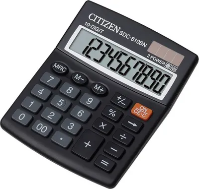 Image de Calculatrice Civile Sdc-810Nr Office 10 Chiffres, 127X105Mm, Noir