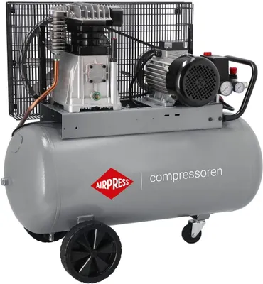 Produktbild von Kolbenkompressor, 90 Liter - 10 bar - 4 PS - Professionelle Druckluftmaschine für Werkstätten