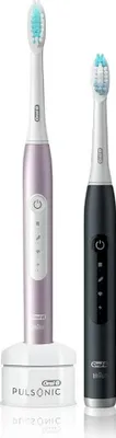 Image de Oral-B Pulsonic Slim Luxe 4900 noir/or rose avec 2ème pièce à main