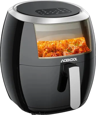 Produktbild von Heißluftfritteuse, 1800 Watt, 8L Kapazität, 220-240V Spannung, Abmessungen 39x31x30 cm, Vielseitige Kochmöglichkeiten