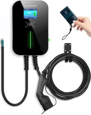 Obrázek produktu pro BESEN Wallbox 11kW EV nabíjecí stanice pro elektromobily, 6m kabel, RFID karta