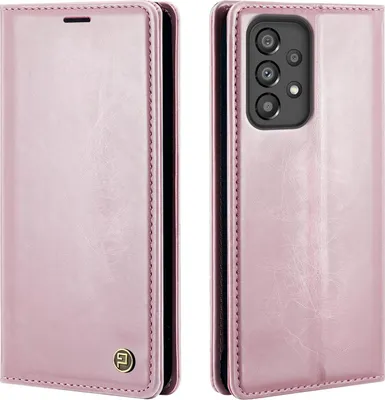 Produktbild von Handyhülle für Samsung Galaxy A23 5G Kunstleder Flip Vintage Cover Hülle RFID Schutz Case Kartenfach Farbe: Rosa