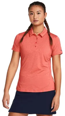 Produktbild von Under Armour Golf Playoff Kurzarm-poloshirt Für Damen Rot L Frau Rot L