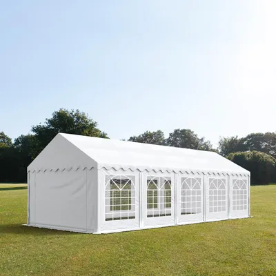 Produktbild von TOOLPORT Partyzelt Festzelt 4x10 m Garten-Pavillon PVC Plane 700 N in weiß Wasserdicht