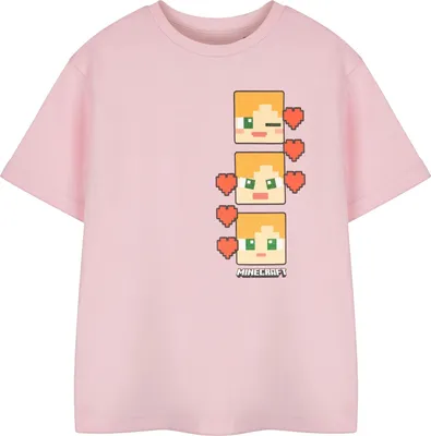 Produktbild von Minecraft - T-Shirt für Mädchen kurzärmlig NS8919 (146-152) (Pink)