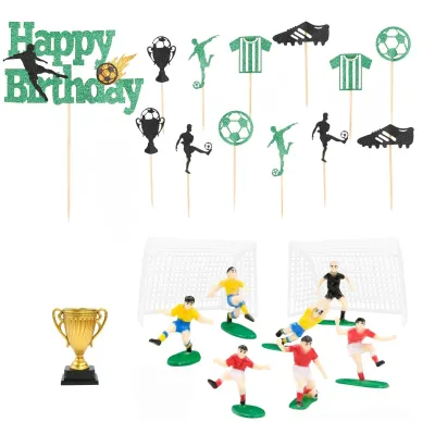 Image de 23 pièces de décorations pour gâteau sur le thème du football
