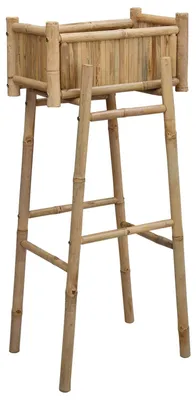 Produktbild von Gartenpflanzer mit Halter Natur 50 x 38 x 114 cm Bambus