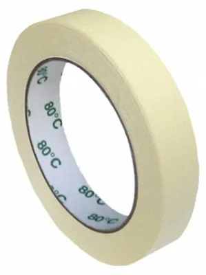 Produktbild von 12x Kreppband Kreppklebeband Montageband PLUS bis 80° C beige 19mm x 50m