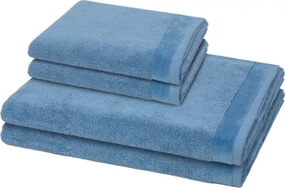 Produktbild von Möve Premium 2 X Handtuch 2 X Duschtuch im Set Flauschige Handtücher aus 100% Premium-Baumwolle, Weiche Chenillebordüre für eleganten Look, Hochwertiger Kordelaufhänger für einfache Handhabung