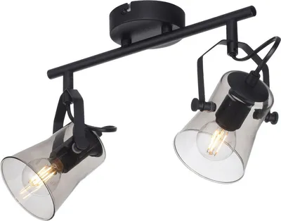 Produktbild von JUST LIGHT LED Deckenlampe TINULA Industrie Design, Spots schwenkbar schwarz Wohnzimmer, Schlafzimmer, Flur, Esszimmer, Küche