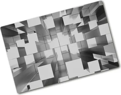 Produktbild von Tulup Glas Herdabdeckplatte - 80x52 cm - Glaskeramikkochfeld-Abdeckung Spritzschutz Glasabdeckplatte - Einteilig - Kunst: Modern & Klassisch - Abstraktes - Grau