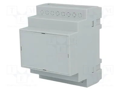 Image de 1 x Boîtier : pour rail DIN, dimensions : Y : 90 mm, Polystyrène, Z : 65 mm, X : 70 mm, couleur : gris, référence : Z108J PS
