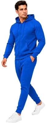 Produktbild von Herren Jogginganzug einfarbig 100% BW 586 Blau S