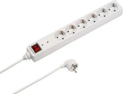 Produktbild von ViVanco™EBLS 6SS W, 1,4 m, Drinnen, Typ F, Type F (CEE 7/4), 1,5 mm², Kunststoff