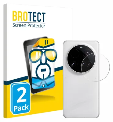 A product image showing packaging for screen protectors and a smartphone with a camera lens protector.