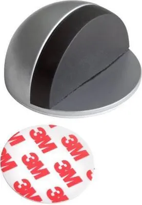 Obrázok produktu pre Zarážka dverí, Ø 44 x 25 mm, samolepiaca, matne pochrómovaná