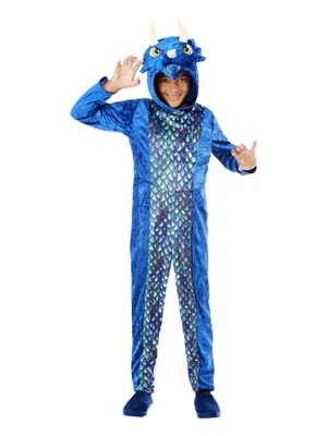 Obrázek produktu pro Smiffy's Dětský kostým dinosaurus modrý kombineza 146