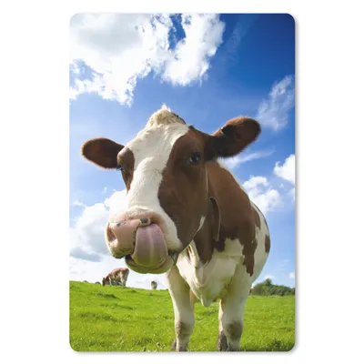 Produktbild von MuchoWow® Mauspad Mousepad Kuh - Bauernhof - Gras 18x27 cm - Mousepads - Maus Mat - Pad - Mausunterlage
