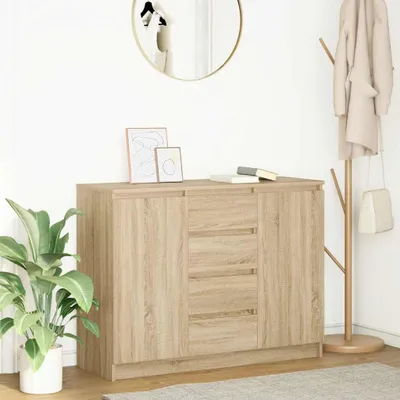 Image de vidaXL Sideboard avec tiroirs chêne Sonoma 100,5x35x76 cm
