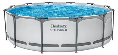 Produktbild von Steel Pro MAX™ Solo Pool ohne Zubehör Ø 366 x 100 cm, lichtgrau, rund