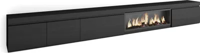 Immagine prodotto di COZY Mobile TV Soggiorno, 368x35x45cm, Camino elettrico XXL, Nero