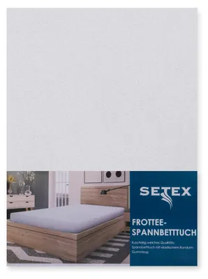 Produktbild von Setex Frottee-Spannbettlaken 180-200 x 200 cm weiß uni, Frottee