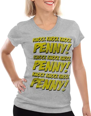 Produktbild von style3 Knock! Penny Damen T-Shirt, Farbe:Grau meliert, Größe:2XL