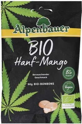 Immagine prodotto di Caramelle di canapaAlpenbauer con una nota di mango Senza glutine 90g