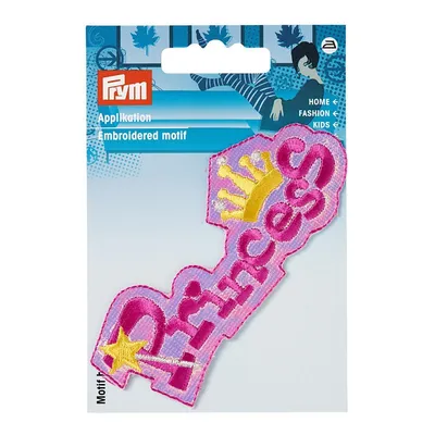 Obrázok produktu pre Nášivka princess, nažehľovacia, ružová
