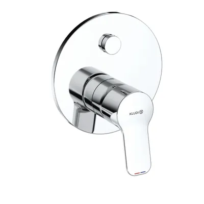 Immagine prodotto di KLUDI PURE&EASY Mitigeur monocommandé encastré pour bain et douche, inverseur de pression PUSH&SWITCH, chrome, 377630565, 377630565