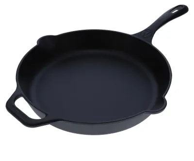 Image de Poêle en fonte émaillée de 30 cm, compatible avec les plaques à induction et les fours