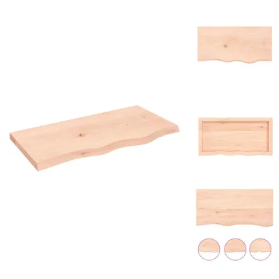 Produktbild von vidaXL Wandregal 80x40x(2-4) cm Massivholz Eiche Unbehandelt -  Wandregale