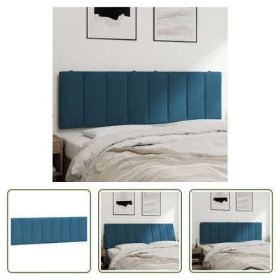 Imagen del producto de Almohada para cabecero Living Store, color azul, 160 cm, de terciopelo