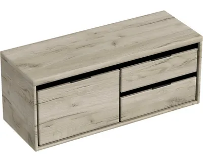 Produktbild von Sanox Waschtischunterschrank Loft BxHxT 120,2 x 48,6 x 45 cm Frontfarbe craft oak mit Waschtischplatte 2 Auszüge rechts
