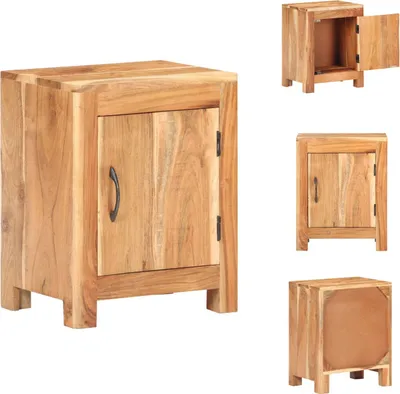 Zdjęcie produktu dla vidaXL Szafka nocna 40x30x50 cm z litego drewna akacjowego - Szafki nocne