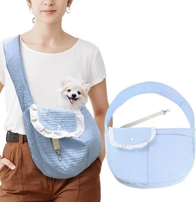 Produktbild von Hundetransporttasche für Hunde bis 6 kg – aus weichem Material – mit bequemem Schultergurt – ideal für unterwegs