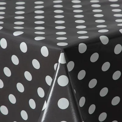 Produktbild von Wachstuchtischdecke Rund Oval Eckig Tischdecke Wachs Wachstischdecke abwischbar Garten Tischtuch Dots Eckig 110x140