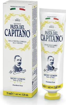 Immagine prodotto di Dentifricio al limone naturale biologico Capitano 1905 75 ml