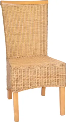 Produktbild von MiaMöbel Esszimmerstuhl Rattan 47x98x57 cm Modern Massivholz Rattan Mahagoni Rattan natur