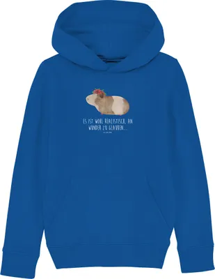 Produktbild von Mr. & Mrs. Panda Kinderpullover Meerschweinchen Weisheit 12-14 Jahre (152/164) - Royal Blue - Geschenk, Pulli, Lustige Sprüche, Hoodie, Wunderland, Wunder, Pullover