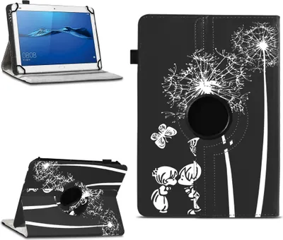 Produktbild von Tablet Hülle für Huawei MediaPad T1 T2 T3 T5 10 Tasche Case 360 Drehbar CoverFarben:Motiv 9