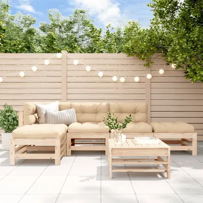 Produktbild von Design Möbel 6-tlg. Garten-Lounge-Set Massivholz Kiefer - 2024 Neu