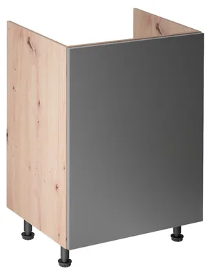Obrázek produktu pro Jednodveřová dřezová skříňka VALEN - šířka 60 cm, dub artisan / šedá