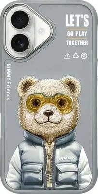 Produktbild von Nimmy Iphone 16 6.1 Hülle Grau/Grau Cool&Cute 2.0 Bear