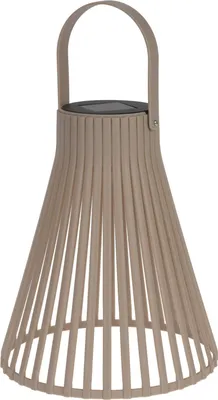 Produktbild von Solarlaterne taupe mit amorphem Solarpanel 20x20x23,5 cm für Außen