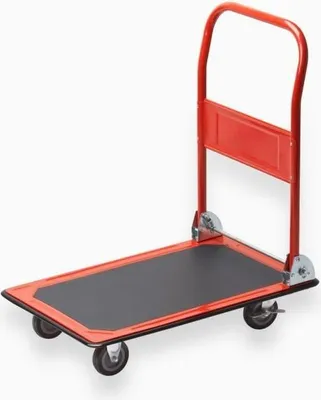 Immagine prodotto di Carrello a piattaforma pieghevole MEISTER, portata 150 kg, piattaforma 730 x 470 mm, ruote Ø 100 mm, grigio